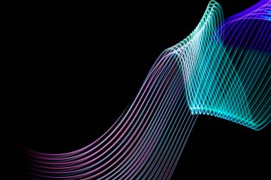 Parlak karışık neon renklerde çizgili kağıt doku. Poster, Web sitesi, broşür, yazdırma için parlak çizgiler. Sevgililer günü templat