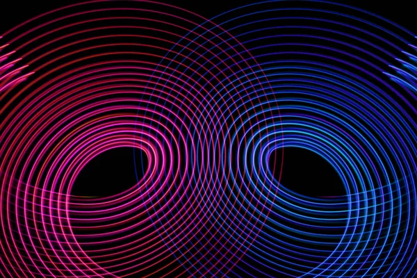青とピンクのストライプ 流線の水平および垂直方向の混乱と抽象的な背景は ポスター カバー コンセプト デザイン バナー広告 プレゼンテーションのグリッチ効果背景 — ストック写真
