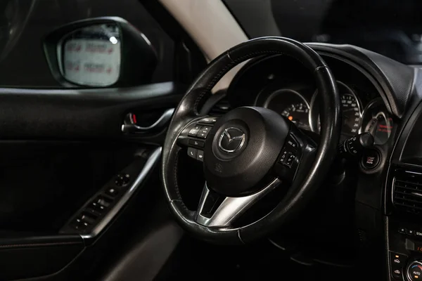 Novosibirsk Rusland Januari 2019 Mazda Close Van Het Dashboard Het — Stockfoto