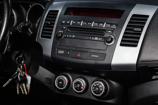 Novosibirsk Rusland Januari 2019 Mitsubishi Outlander Close Van Het Dashboard — Stockfoto