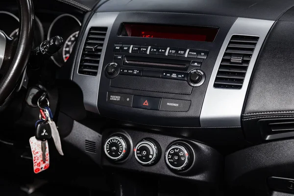 Novosibirsk Rusland Januari 2019 Mitsubishi Outlander Close Van Het Dashboard — Stockfoto