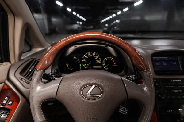 Novosibirsk Russia February 2019 Lexus 300 Close Dashboard Speedometer Tachometer — Stock Photo, Image