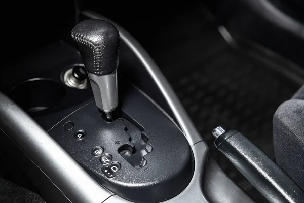 Novosibirsk Russia February 2019 Mitsubishi Outlander Close Accelerator Handle Buttons — Stock Photo, Image