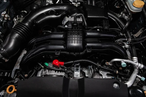 Одесса Російська Федерація Лютого 2019 Subaru Forester Закри Двигуна Вид — стокове фото