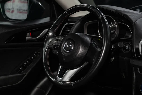 Novosibirsk Rusland Februari 2019 Mazda Close Van Het Dashboard Snelheidsmeter — Stockfoto