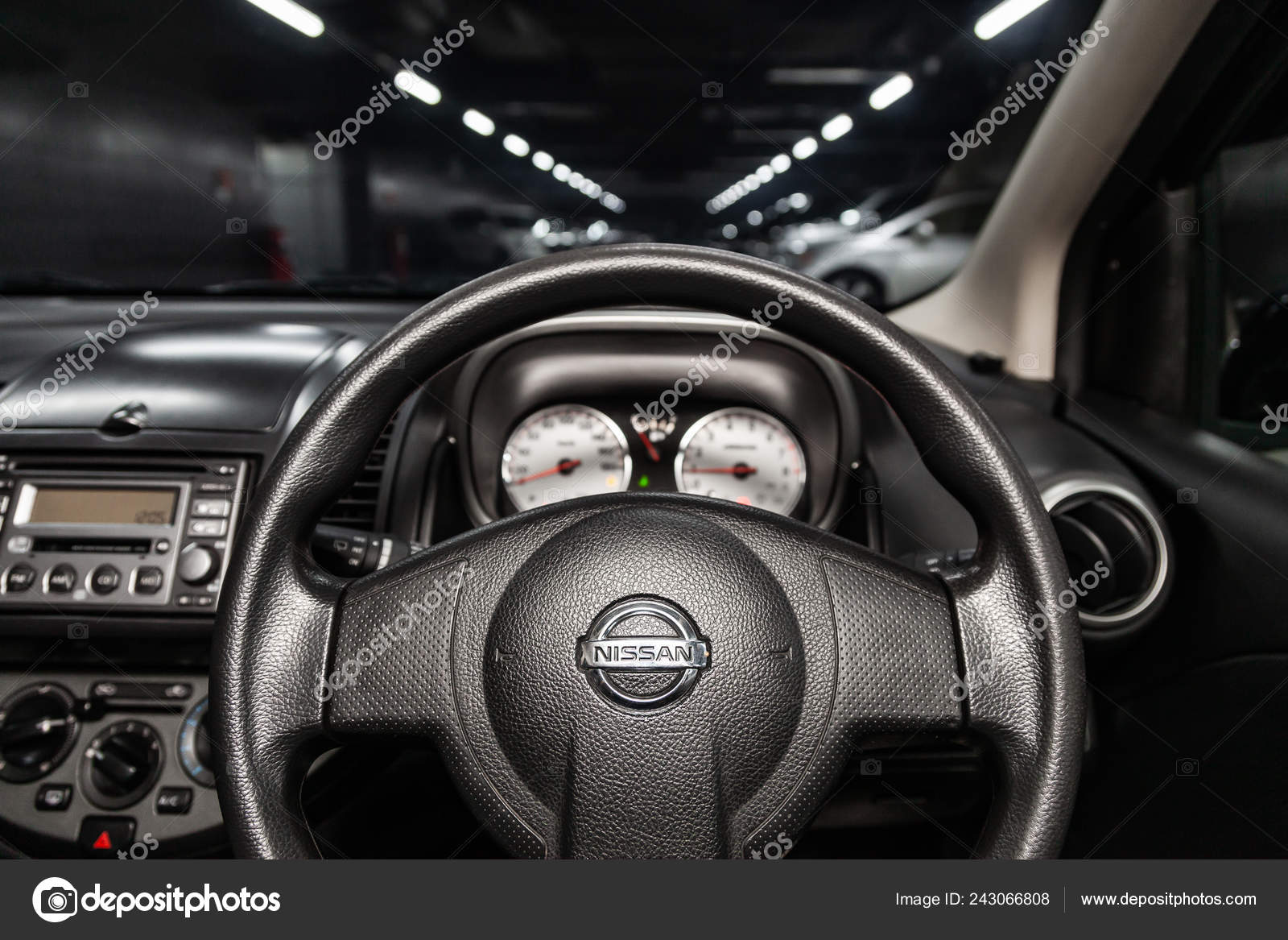 Novosibirsk Russia February 2019 Nissan Note Close Dashboard