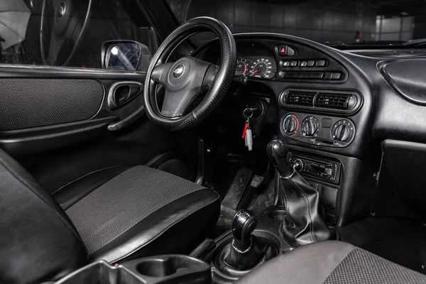 Nowosybirsk Rosja Lutego 2019 Chevrolet Niva Zbliżenie Deska Rozdzielcza Prędkościomierz — Zdjęcie stockowe