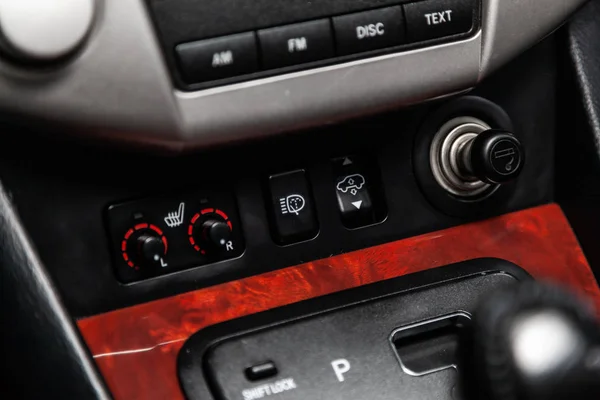 Novosibirsk Russia February 2019 Lexus Rx350 Close Seat Heating Buttons — Stock Photo, Image
