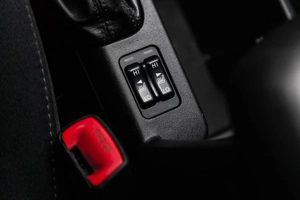 Novosibirsk Russia February 2019 Subaru Forester Close Seat Heating Buttons — Stock Photo, Image