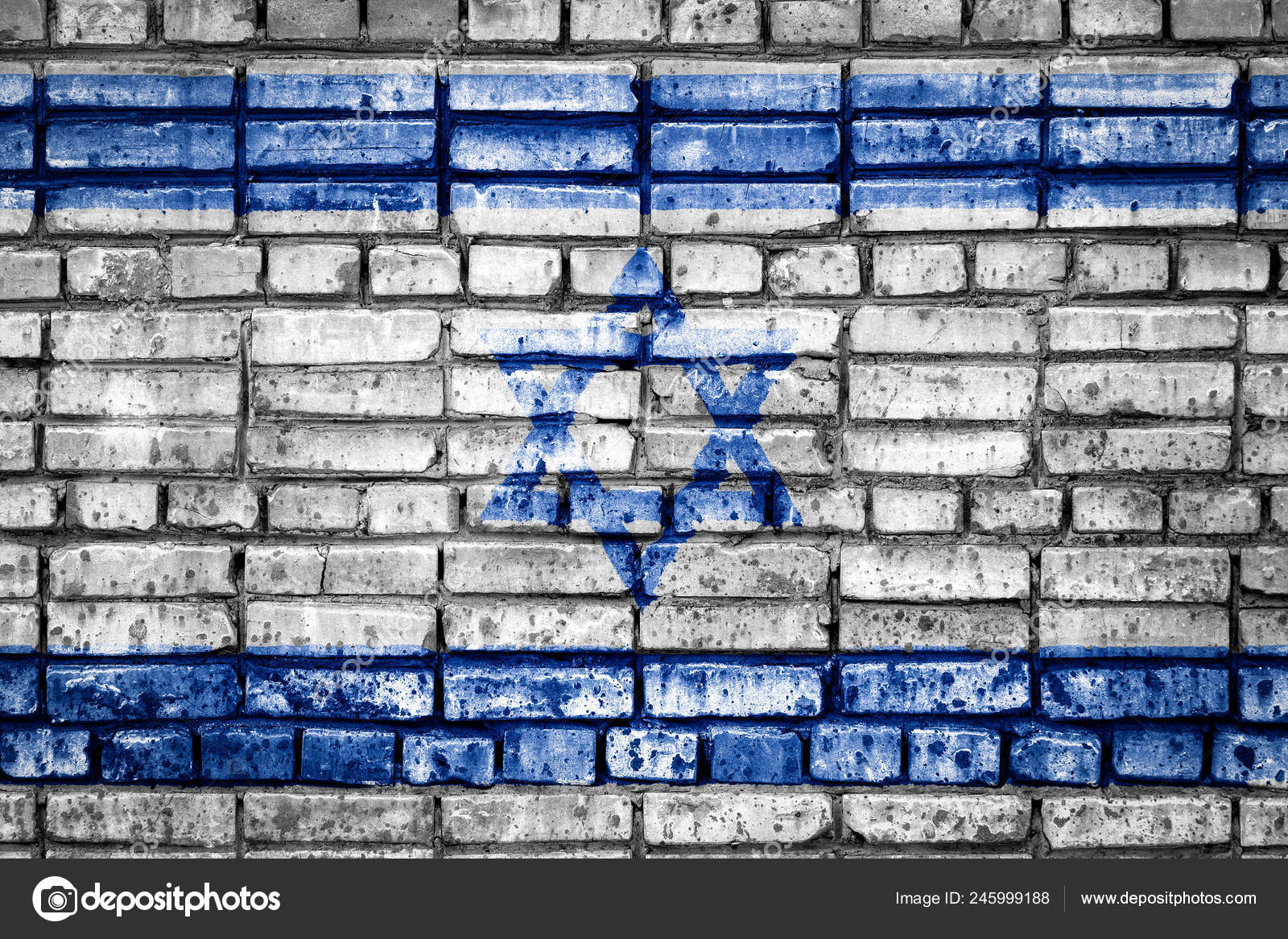 以色列国旗在砖背景以色列的概念形象人和文化——图库图片© everyonensk #245999188