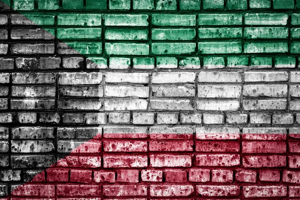 Bandeira Nacional Kuwait Sobre Fundo Tijolo Imagem Conceito Para Kuwait — Fotografia de Stock