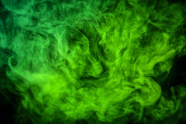 Zöld Füst Egy Fekete Felhő Elszigetelt Háttér Háttérben Füst Vap — Stock Fotó