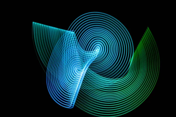 色の緑と青のストライプの抽象的な背景は 幾何学的美学の概念 — ストック写真