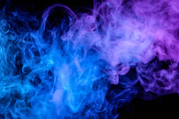 Blue Purple Smoke Black Backgroun — Stock Photo, Image