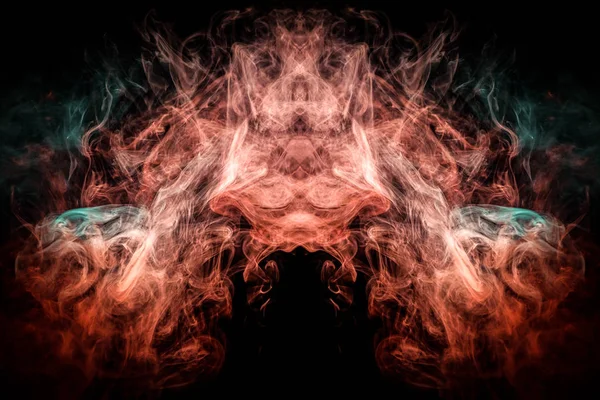 Abstraktní Pozadí Fraktálu Abstraktní Fantazie Kouře Černém Pozadí — Stock fotografie