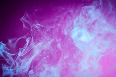 Mavi bulut duman ölçme cihazı izole pembe. Vap duman arka plan