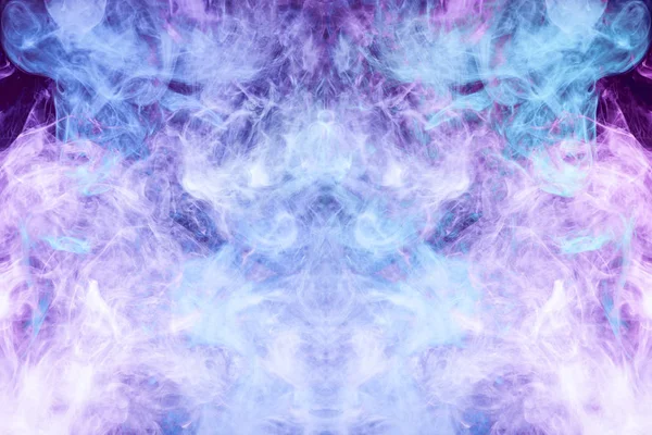 Заморожений Абстрактний Рух Вибухового Диму Декількох Рожевих Синіх Неонових Кольорів — стокове фото