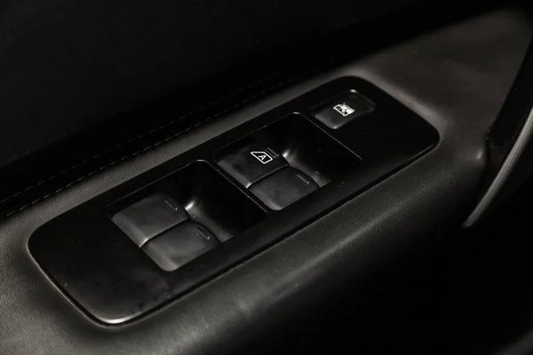 Novosibirsk Russia March 2019 Nissan Qashqai Close Side Door Buttons — Stock Photo, Image