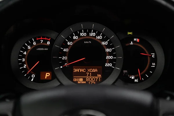 Одесса Російська Федерація Березня 2019 Toyota Rav Закри Dashboard Спідометра — стокове фото