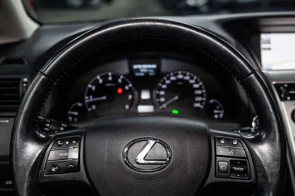 Novosibirsk Russia March 2019 Lexus 350 Close Dashboard Speedometer Tachometer — 图库照片