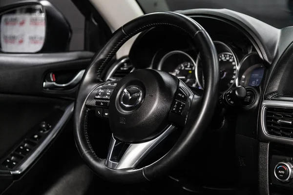 Novosibirsk Rusland Maart 2019 Mazda Sluiten Omhoog Van Het Dashboard — Stockfoto