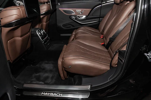 Nowosybirsk Rosja Marca 2019 Mercedes Maybach S450 4Matic Szczegół Tylnych — Zdjęcie stockowe