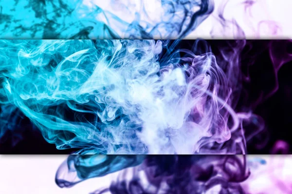Bevroren Abstracte Beweging Van Explosie Roze Blauwe Rook Meerdere Kleuren — Stockfoto