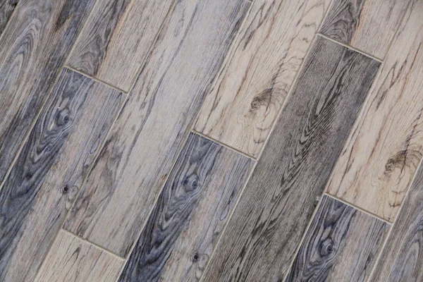 Modern Vinyl Floor Old Wood Imitation Close New Gray Flooring — Stock Photo, Image