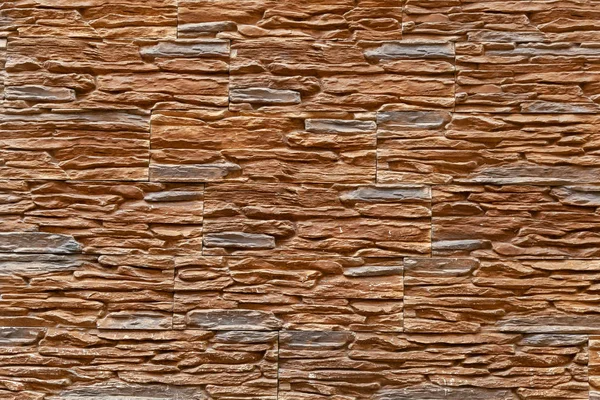 Pozadí Hnědé Kamenné Stěny Vyrobené Bloků Vzor Textury Pozadí Břidlicové — Stock fotografie