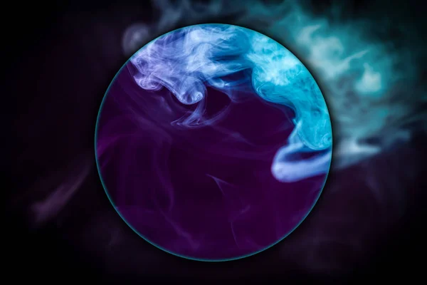 Close Congelado Movimento Abstrato Explosão Fumaça Várias Cores Sopradas Sob — Fotografia de Stock
