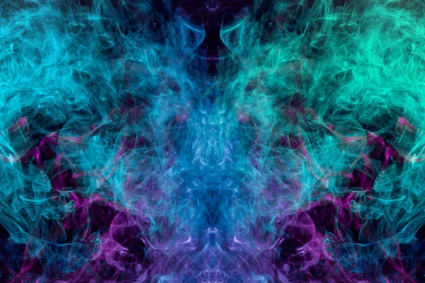 Toxic Movement Color Smoke Abstract Black Background Fire Design — Stock Photo, Image