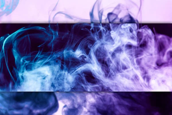 Frozen Abstract Movement Explosion Pink Blue Smoke Multiple Colors Black — Stock Photo, Image