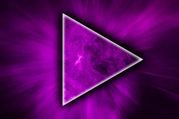 Pink Blue Cloud Smoke Shape Triangle Black Isolated Background Background — Stock Photo, Image