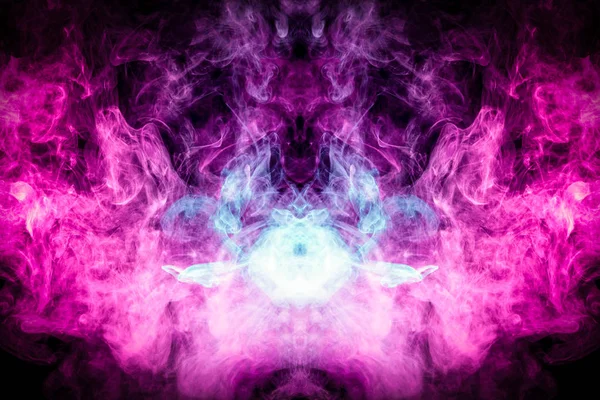 Cloud Blue Pink Smoke Form Skull Monster Dragon Black Isolated — Stock Photo, Image