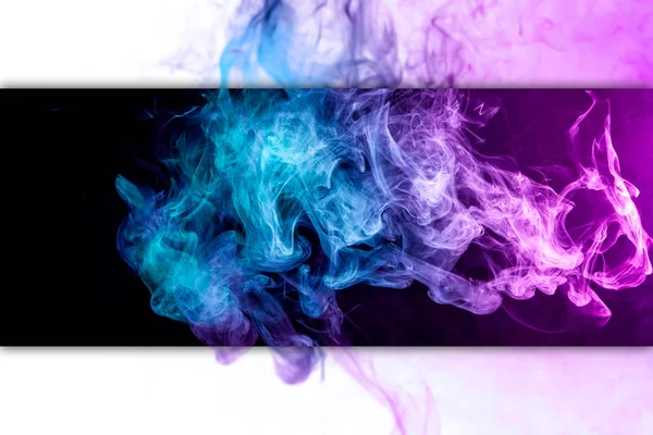 Movimento Abstrato Congelado Explosão Fumaça Várias Cores Azul Rosa Fundo — Fotografia de Stock