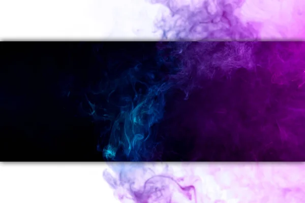 Kleurrijke Roze Blauwe Rook Een Zwarte Witte Geïsoleerde Achtergrond Achtergrond — Stockfoto