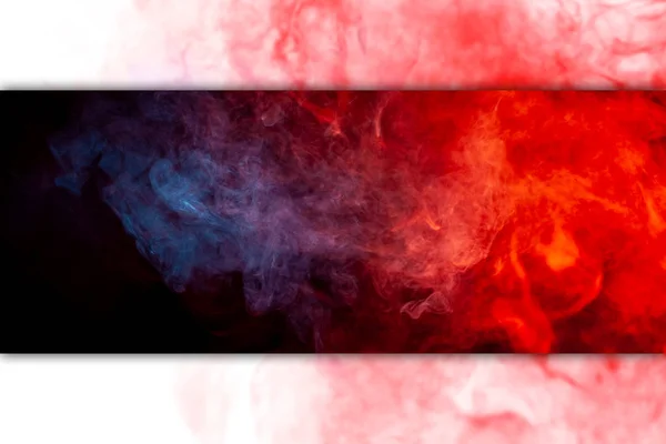 Fagyasztott Elvont Mozgása Robbanás Füst Több Színben Kék Piros Fekete — Stock Fotó