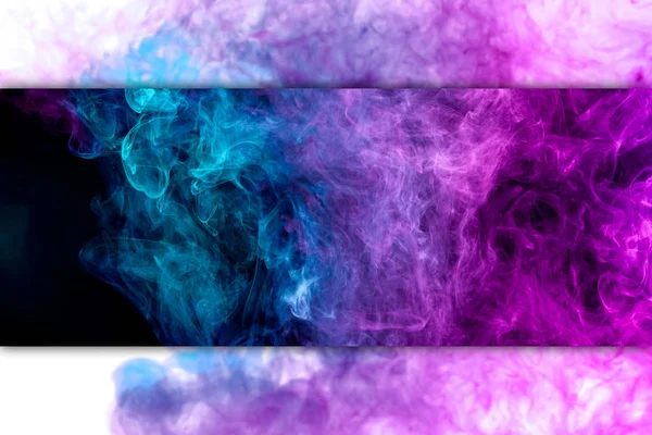 Movimento Abstrato Congelado Explosão Fumaça Várias Cores Azul Rosa Fundo — Fotografia de Stock