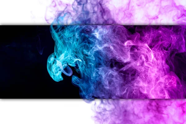 Frozen Movimento Astratto Esplosione Fumo Più Colori Blu Rosa Sfondo — Foto Stock