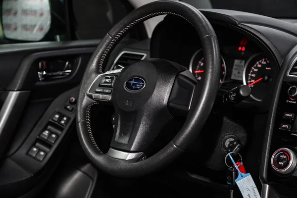 Novosibirsk Rusland Mei 2019 Subaru Forester Close Van Het Dashboard — Stockfoto