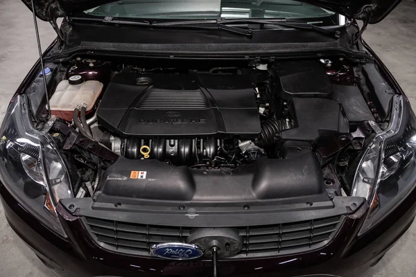 Novossibirsk Russie Mai 2019 Ford Focus Gros Plan Moteur Vue — Photo