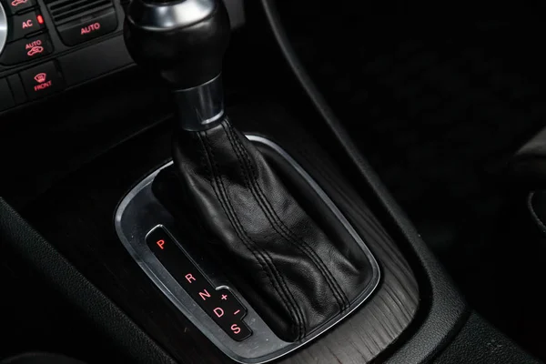 Novosibirsk Russia May 2019 Audi Close Accelerator Handle Buttons Photography — Stock Photo, Image