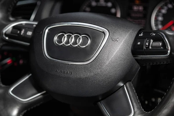 Novosibirsk Russia May 2019 Audi Close Multiwheel Setting Buttons Photography — Stockfoto