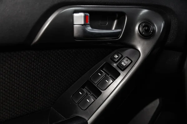 Novosibirsk Rusia Mayo 2019 Kia Cerato Close Side Door Buttons —  Fotos de Stock