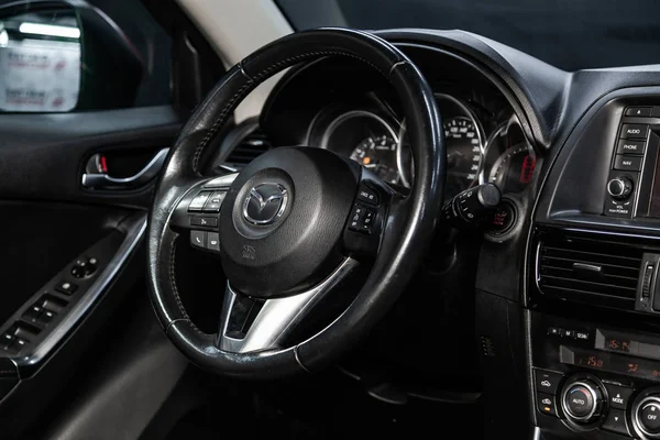 Novosibirsk Rusland Mei 2019 Mazda Close Van Het Dashboard Snelheidsmeter — Stockfoto