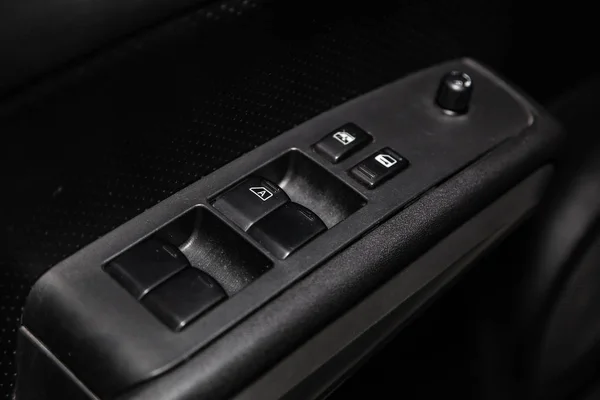 Novosibirsk Russia May 2019 Nissan Xtrail Close Side Door Buttons — Stock Photo, Image