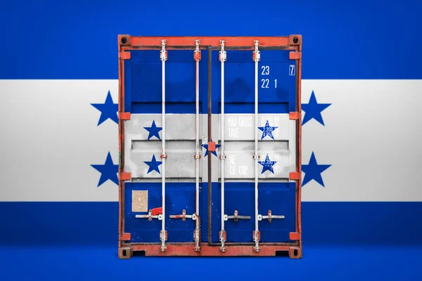 Концепція Гондурасу Експортно Імпортних Контейнерних Перевезень Національної Доставки Вантажів Перевезення — стокове фото