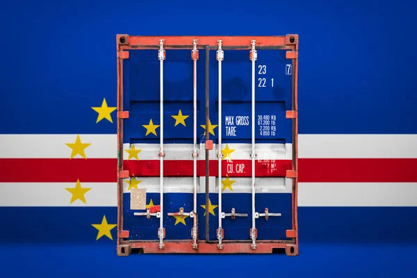 Concept Cape Verde Export Import Container Transporting National Delivery Goods — Stock Photo, Image