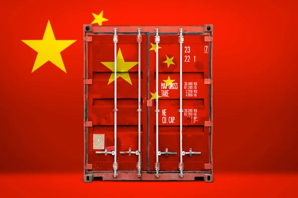 Концепция Экспорта Импорта Китая Контейнерных Перевозок Национальных Поставок Товаров Транспортный — стоковое фото