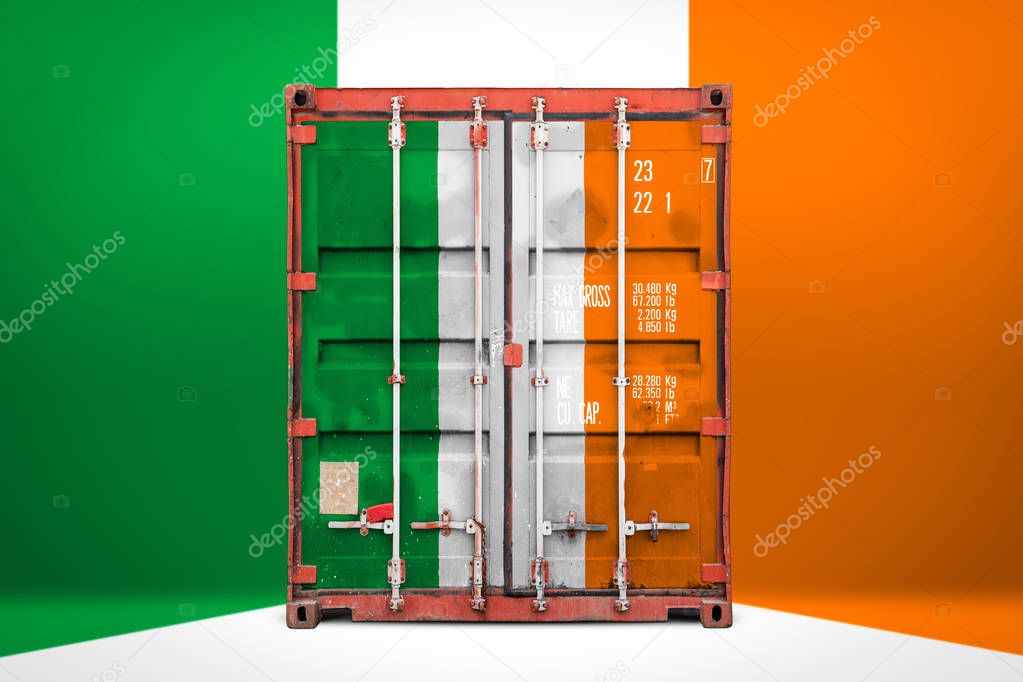 El concepto de Irlanda exportaciónimportación, transporte de